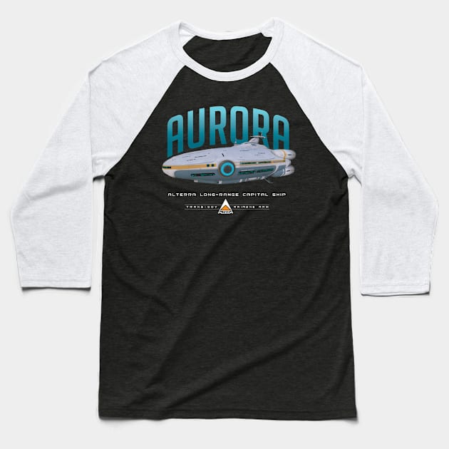 Aurora Baseball T-Shirt by MindsparkCreative